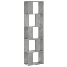 Boekenkast 5-laags 45x23,5x162,5 cm bewerkt hout betongrijs