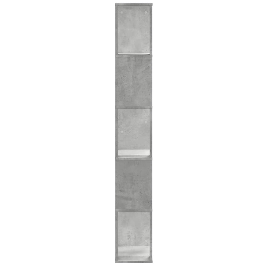 Boekenkast 5-laags 45x23,5x162,5 cm bewerkt hout betongrijs