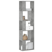 Boekenkast 45x23,5x162,5 cm bewerkt hout betongrijs