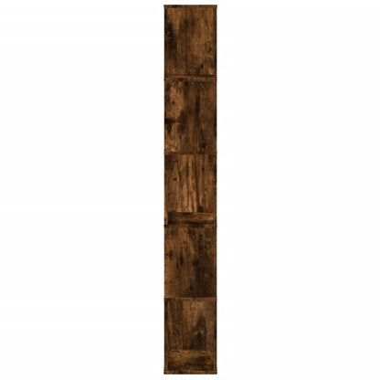 Boekenkast 5-laags 45x23,5x162,5 cm bewerkt hout gerookt eiken