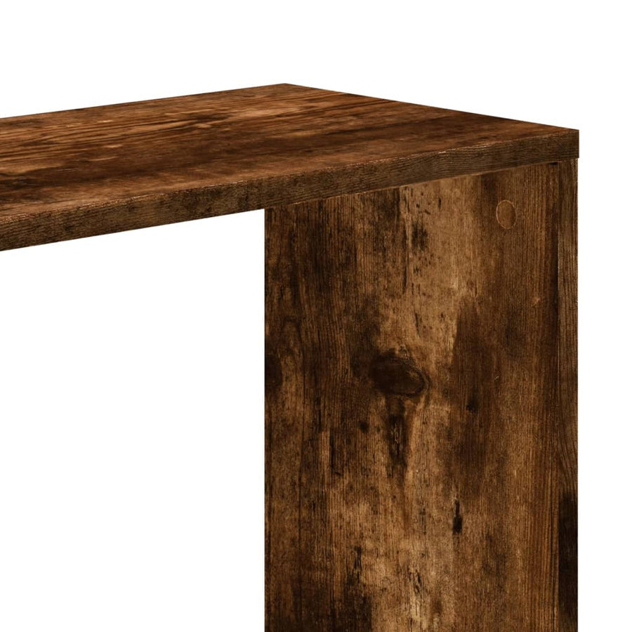 Boekenkast 5-laags 45x23,5x162,5 cm bewerkt hout gerookt eiken