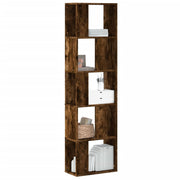 Boekenkast 45x23,5x162,5 cm bewerkt hout gerookt eiken