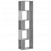 Boekenkast 5-laags 45x23,5x162,5 cm bewerkt hout grijs sonoma