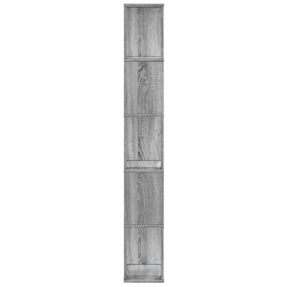 Boekenkast 5-laags 45x23,5x162,5 cm bewerkt hout grijs sonoma