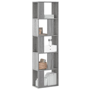 Boekenkast 45x23,5x162,5 cm bewerkt hout grijs sonoma
