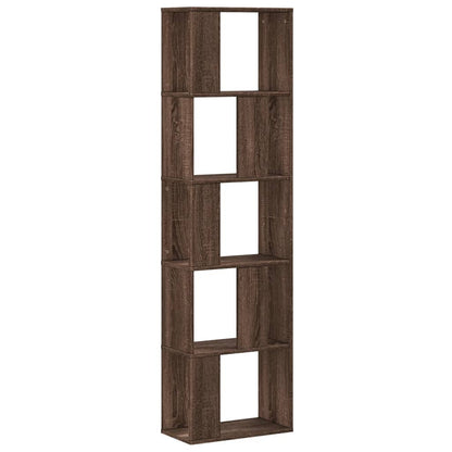 Boekenkast 5-laags 45x23,5x162,5 cm hout bruin eikenkleurig