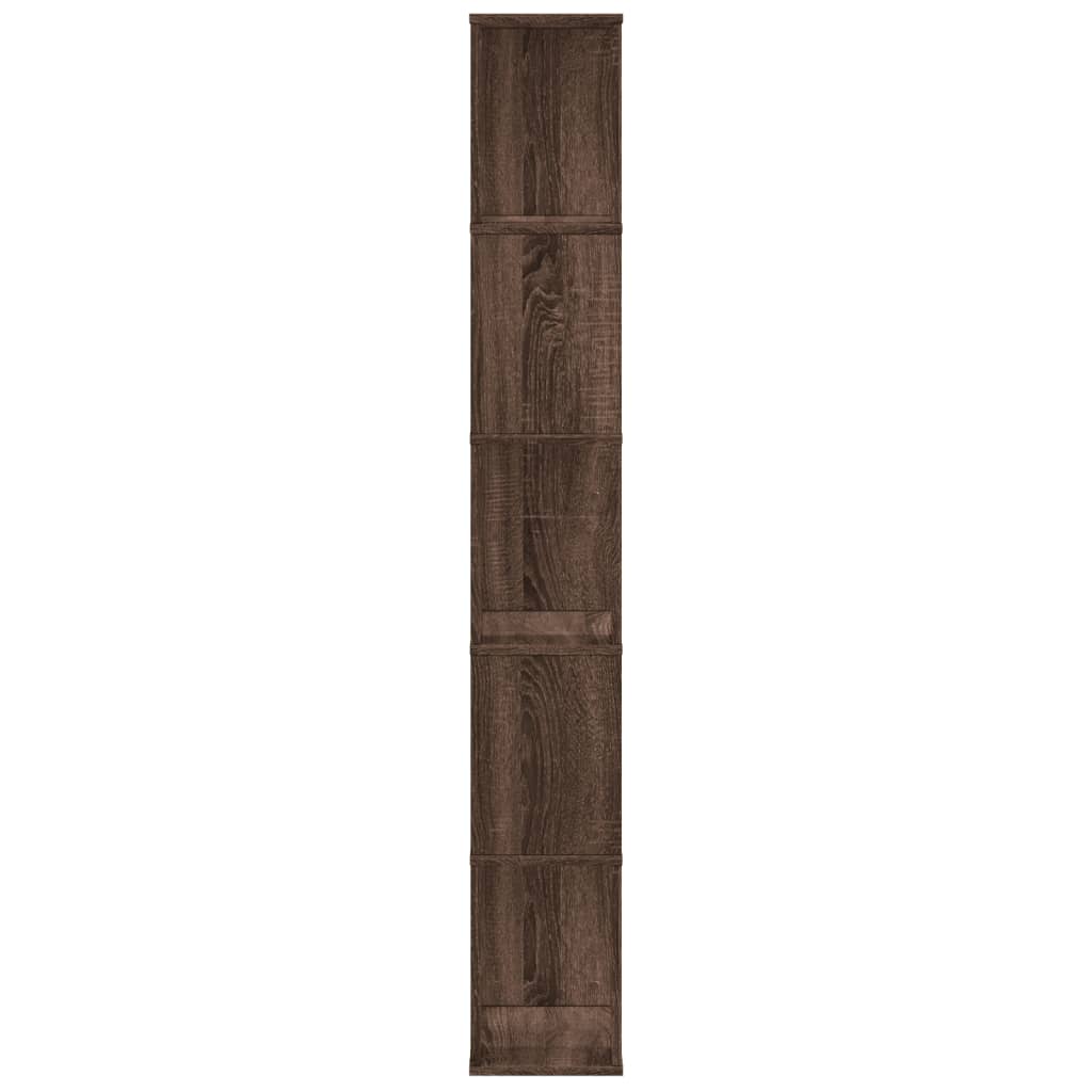 Boekenkast 5-laags 45x23,5x162,5 cm hout bruin eikenkleurig