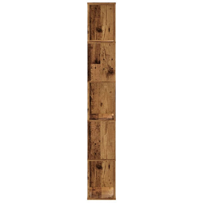 Boekenkast 5-laags 45x23,5x162,5 cm bewerkt hout oud hout