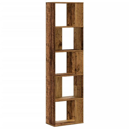Boekenkast 5-laags 45x23,5x162,5 cm bewerkt hout oud hout