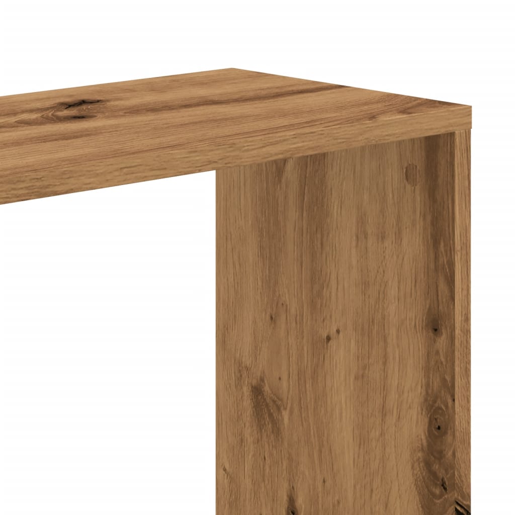 Boekenkast 5-laags 45x23,5x162,5 cm hout artisanaal eikenkleur
