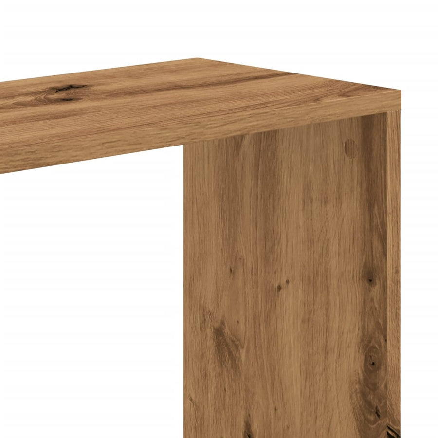 Boekenkast 5-laags 45x23,5x162,5 cm hout artisanaal eikenkleur
