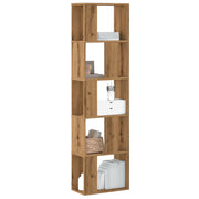 Boekenkast 5-laags 45x23,5x162,5 cm bewerkt hout eiken