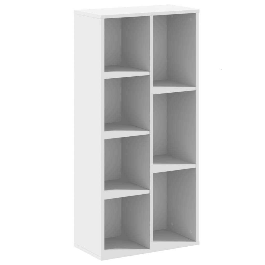 Boekenkast 50x25x105 cm bewerkt hout wit