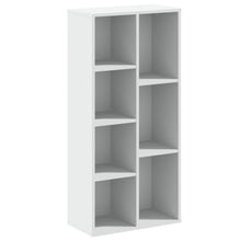 Boekenkast 50x25x105 cm bewerkt hout wit