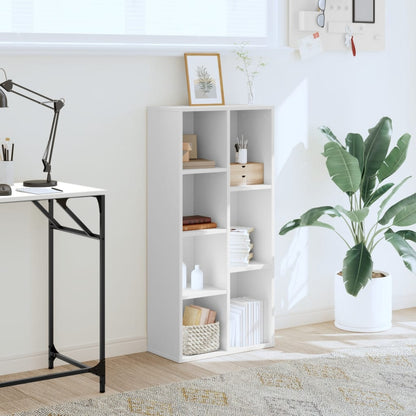 Boekenkast 50x25x105 cm bewerkt hout wit