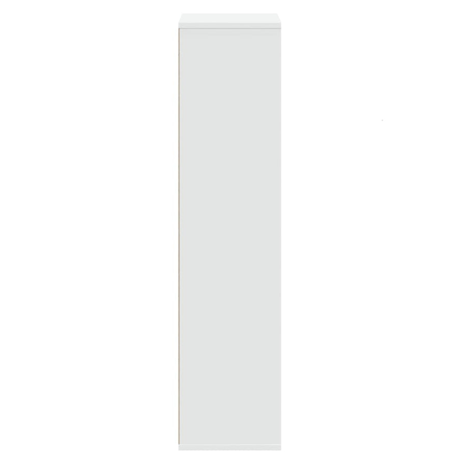 Boekenkast 50x25x105 cm bewerkt hout wit