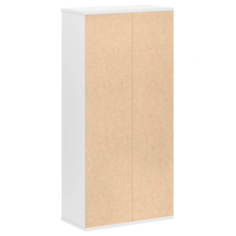 Boekenkast 50x25x105 cm bewerkt hout wit