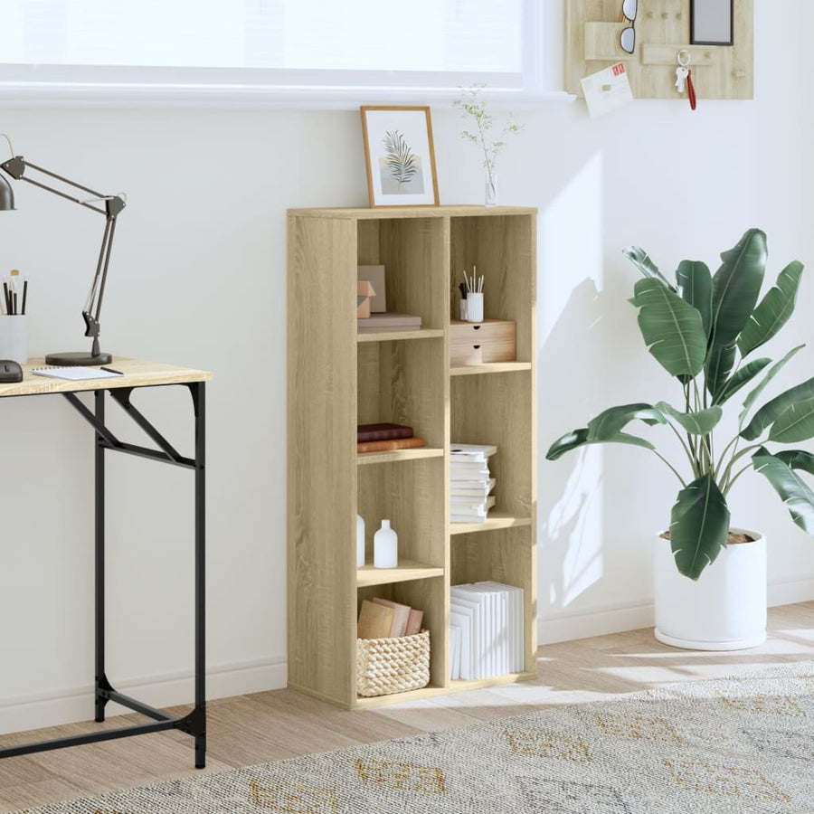 Boekenkast 50x25x105 cm bewerkt hout sonoma eikenkleurig