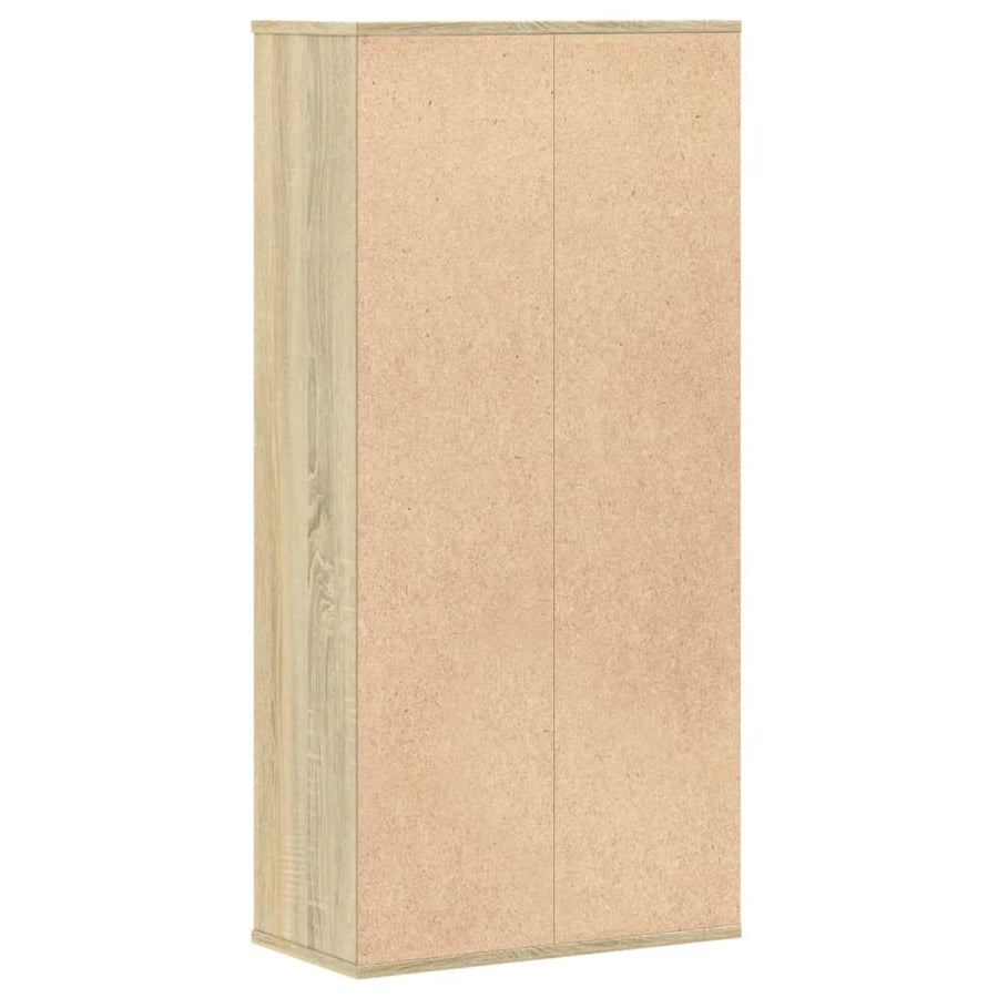Boekenkast 50x25x105 cm bewerkt hout sonoma eikenkleurig