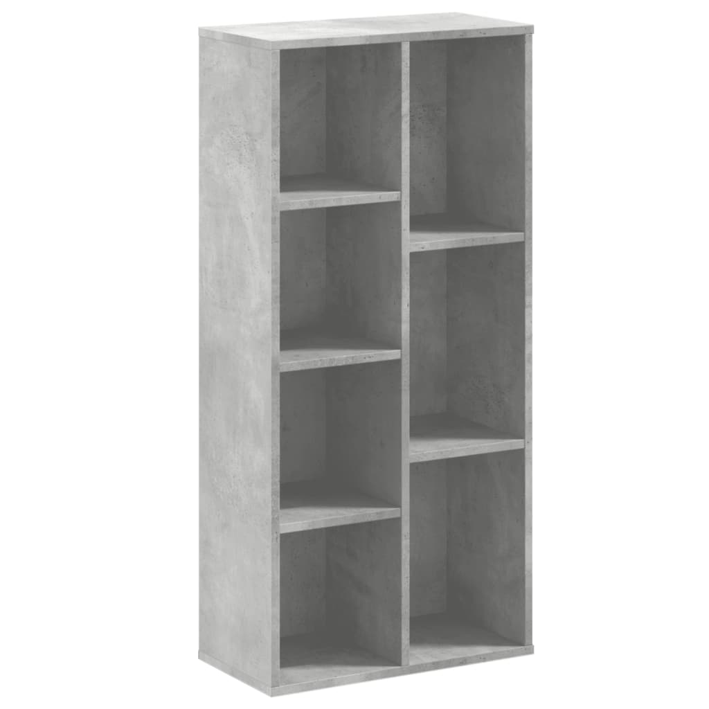 Boekenkast 50x25x105 cm bewerkt hout betongrijs