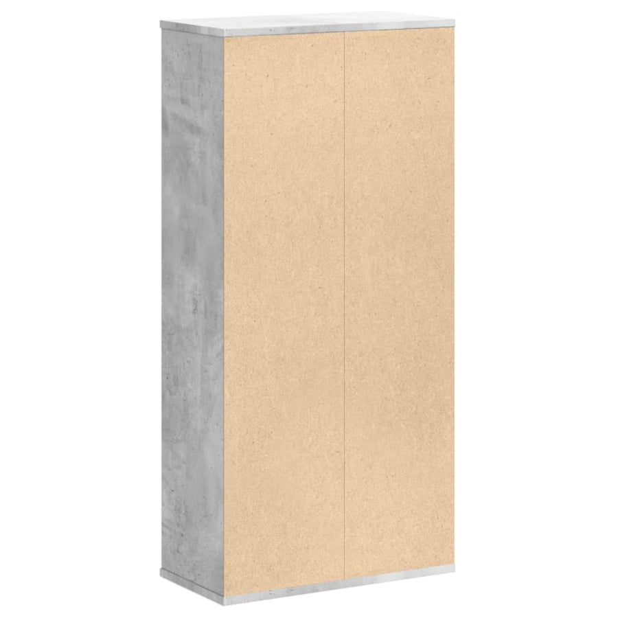 Boekenkast 50x25x105 cm bewerkt hout betongrijs
