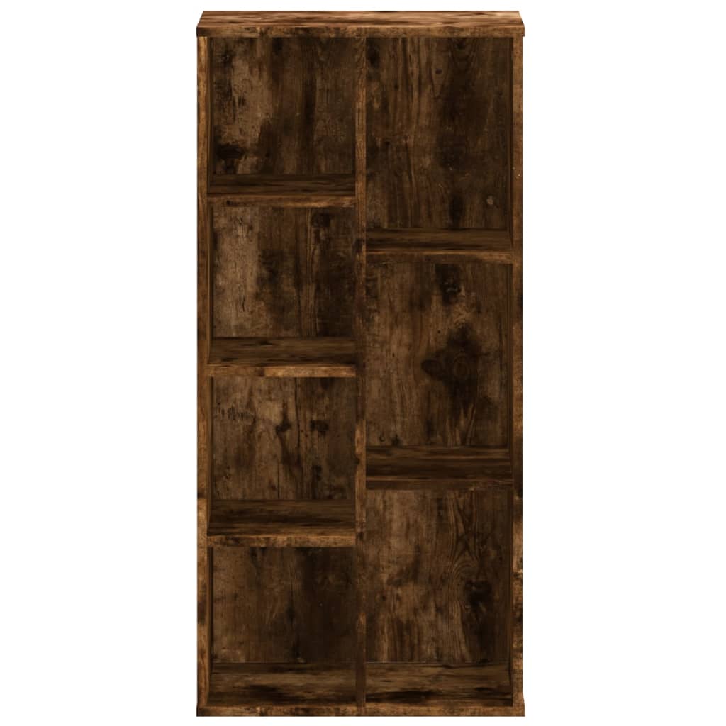 Boekenkast 50x25x105 cm bewerkt hout gerookt eikenkleurig