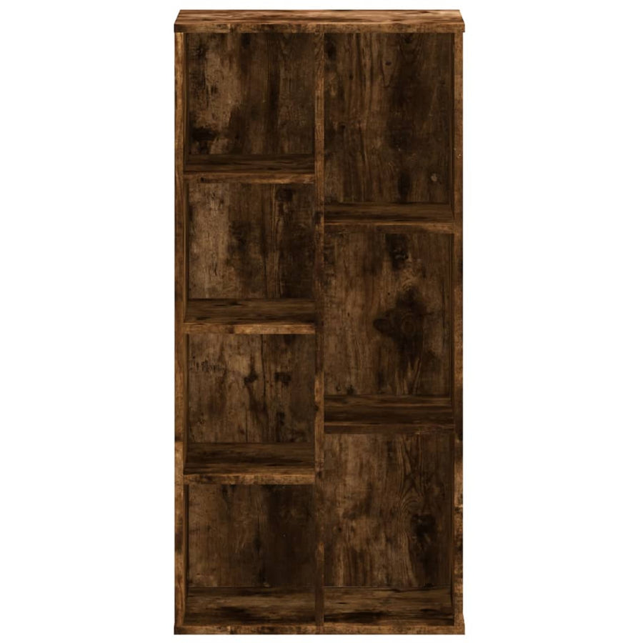 Boekenkast 50x25x105 cm bewerkt hout gerookt eikenkleurig
