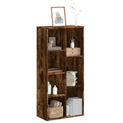 Boekenkast 50x25x105 cm bewerkt hout gerookt eiken