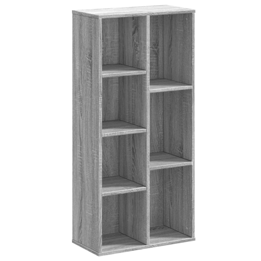 Boekenkast 50x25x105 cm bewerkt hout grijs sonoma eikenkleurig