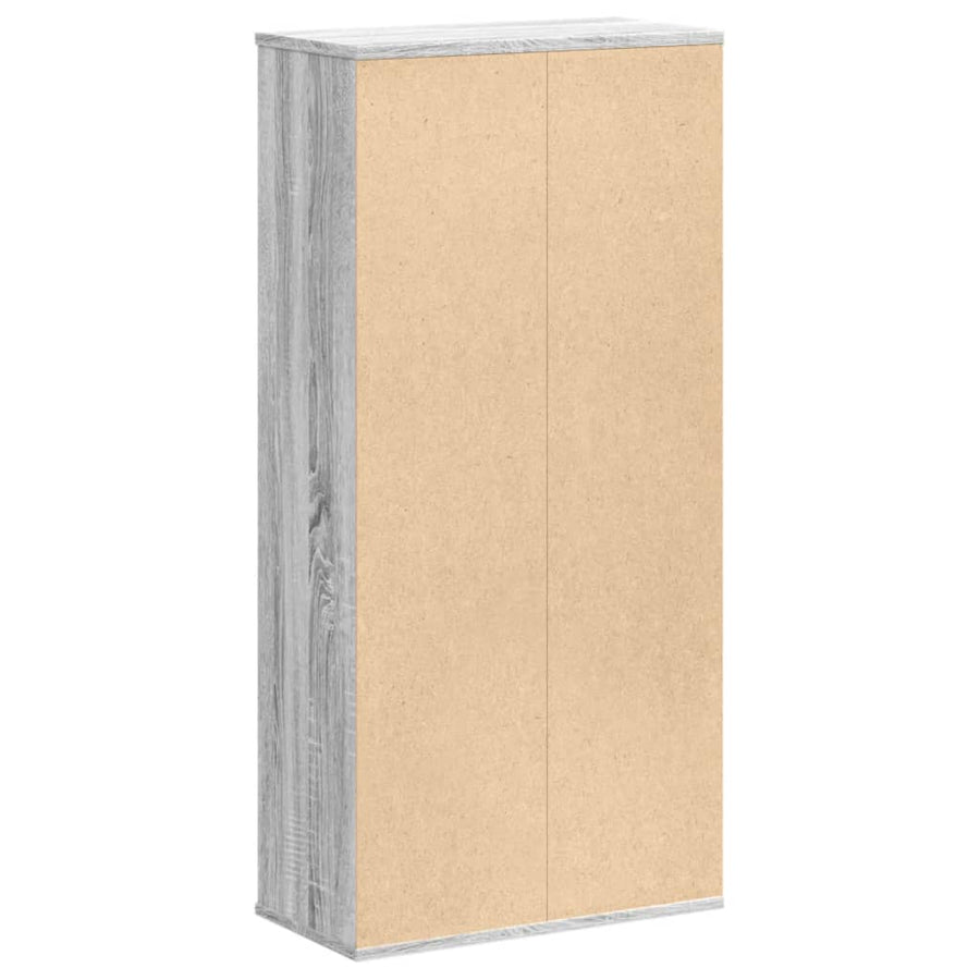 Boekenkast 50x25x105 cm bewerkt hout grijs sonoma eikenkleurig