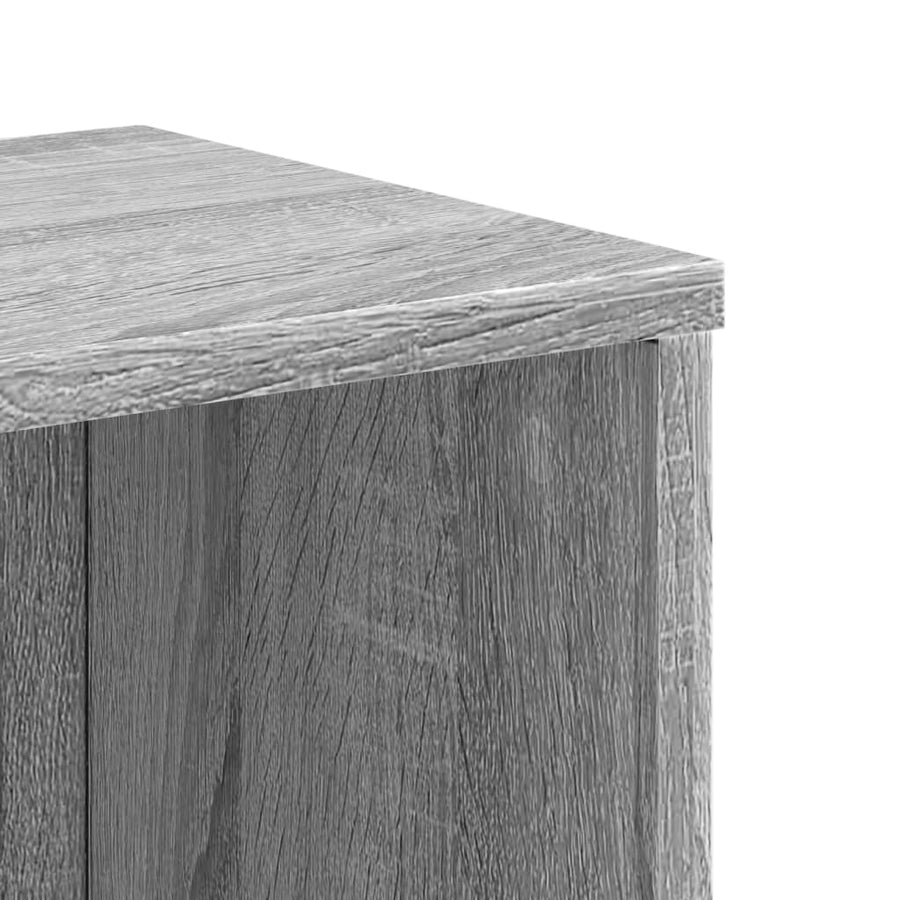 Boekenkast 50x25x105 cm bewerkt hout grijs sonoma eikenkleurig
