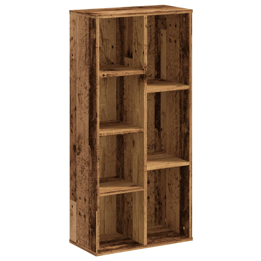 Boekenkast 50x25x105 cm bewerkt hout oud houtkleurig
