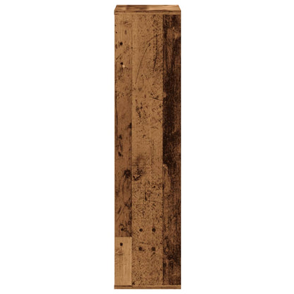 Boekenkast 50x25x105 cm bewerkt hout oud houtkleurig