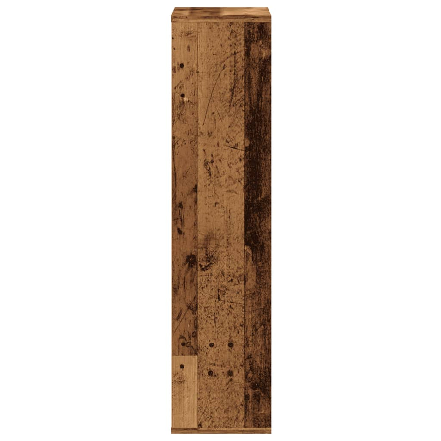 Boekenkast 50x25x105 cm bewerkt hout oud houtkleurig