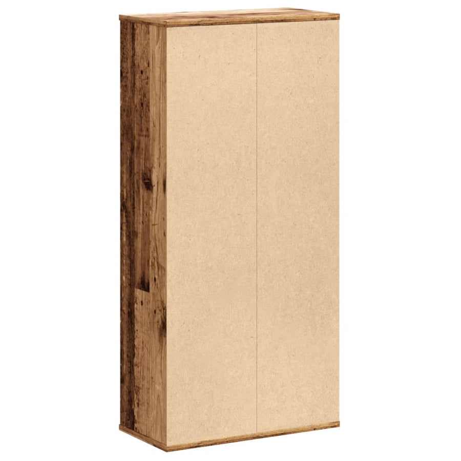 Boekenkast 50x25x105 cm bewerkt hout oud houtkleurig