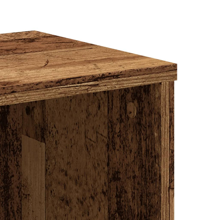 Boekenkast 50x25x105 cm bewerkt hout oud houtkleurig