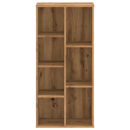 Boekenkast 50x25x105 cm bewerkt hout artisanaal eikenkleurig