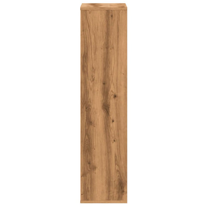 Boekenkast 50x25x105 cm bewerkt hout artisanaal eikenkleurig