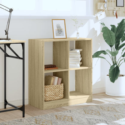 Boekenkast 68,5x32x75 cm bewerkt hout sonoma eikenkleurig