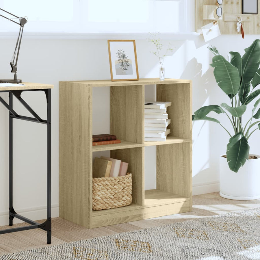 Boekenkast 68,5x32x75 cm bewerkt hout sonoma eikenkleurig