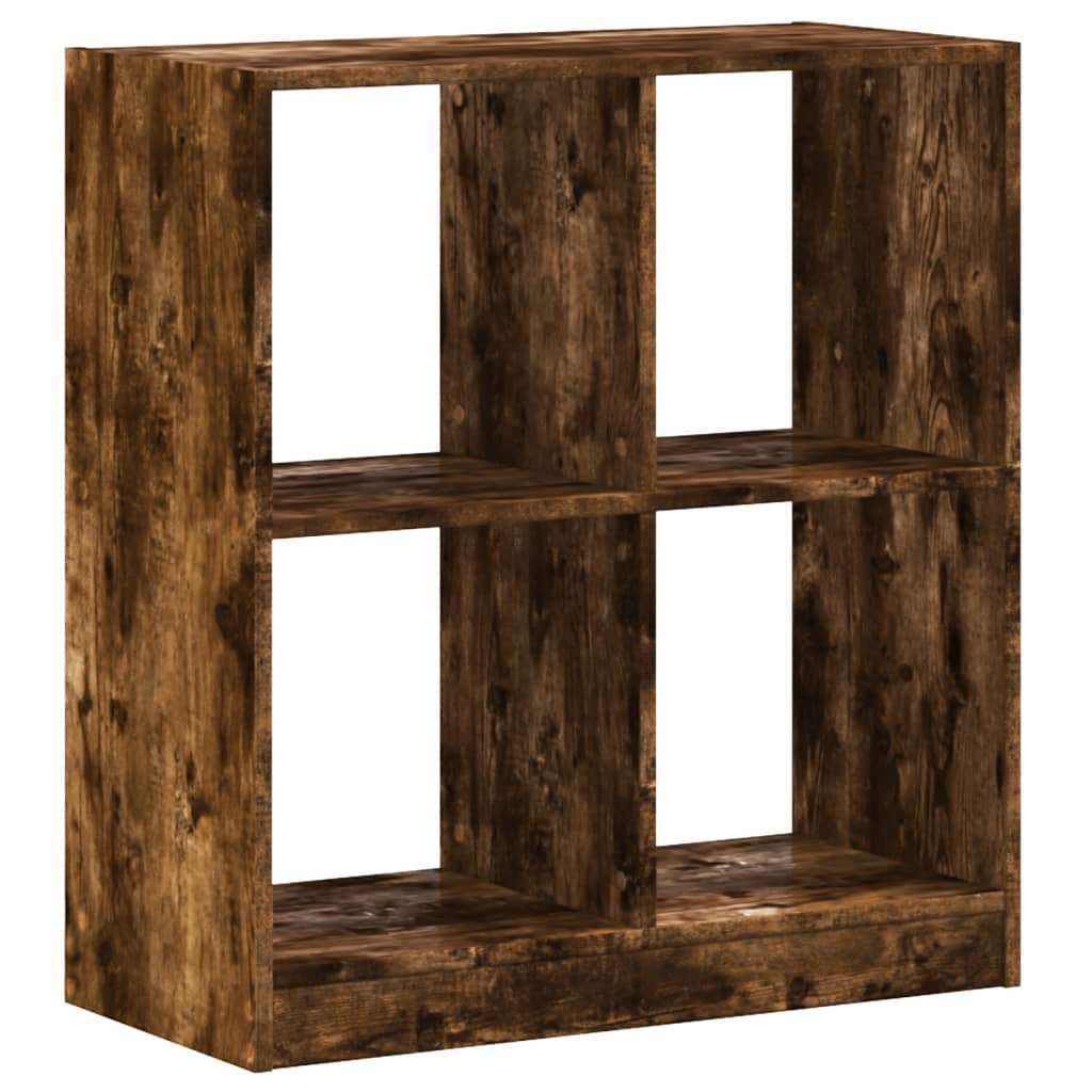 Boekenkast 68,5x32x75 cm bewerkt hout gerookt eikenkleurig
