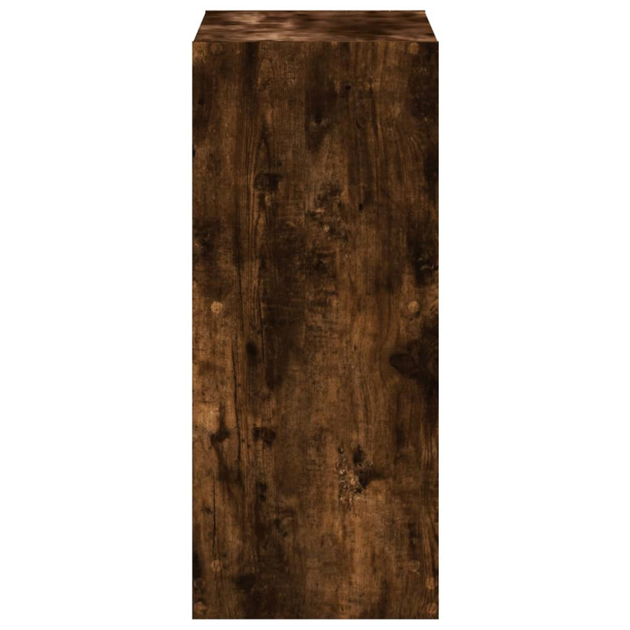 Boekenkast 68,5x32x75 cm bewerkt hout gerookt eikenkleurig