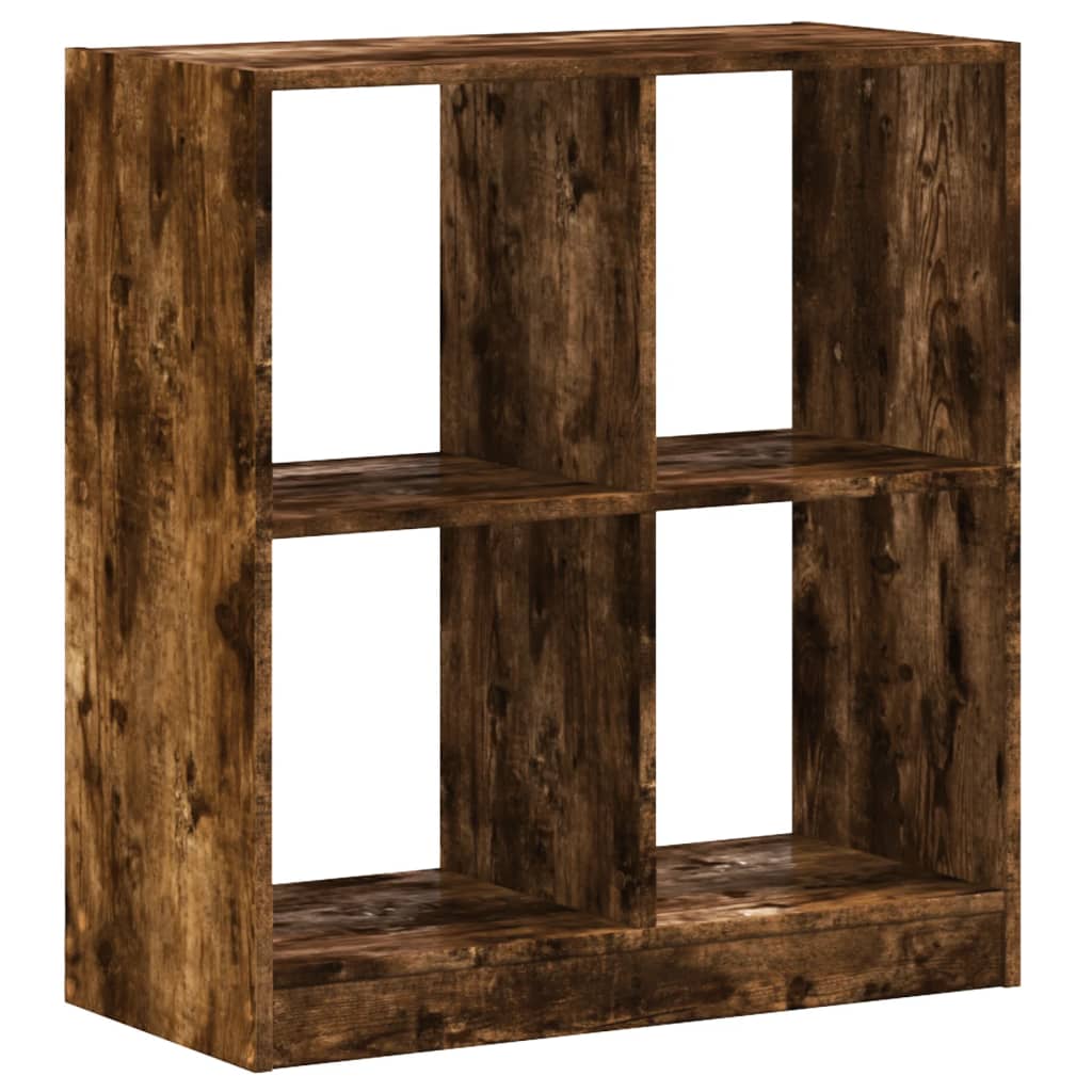 Boekenkast 68,5x32x75 cm bewerkt hout gerookt eikenkleurig