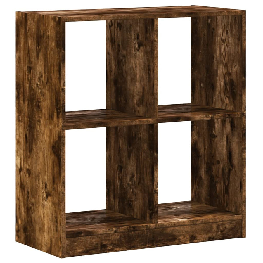 Boekenkast 68,5x32x75 cm bewerkt hout gerookt eikenkleurig