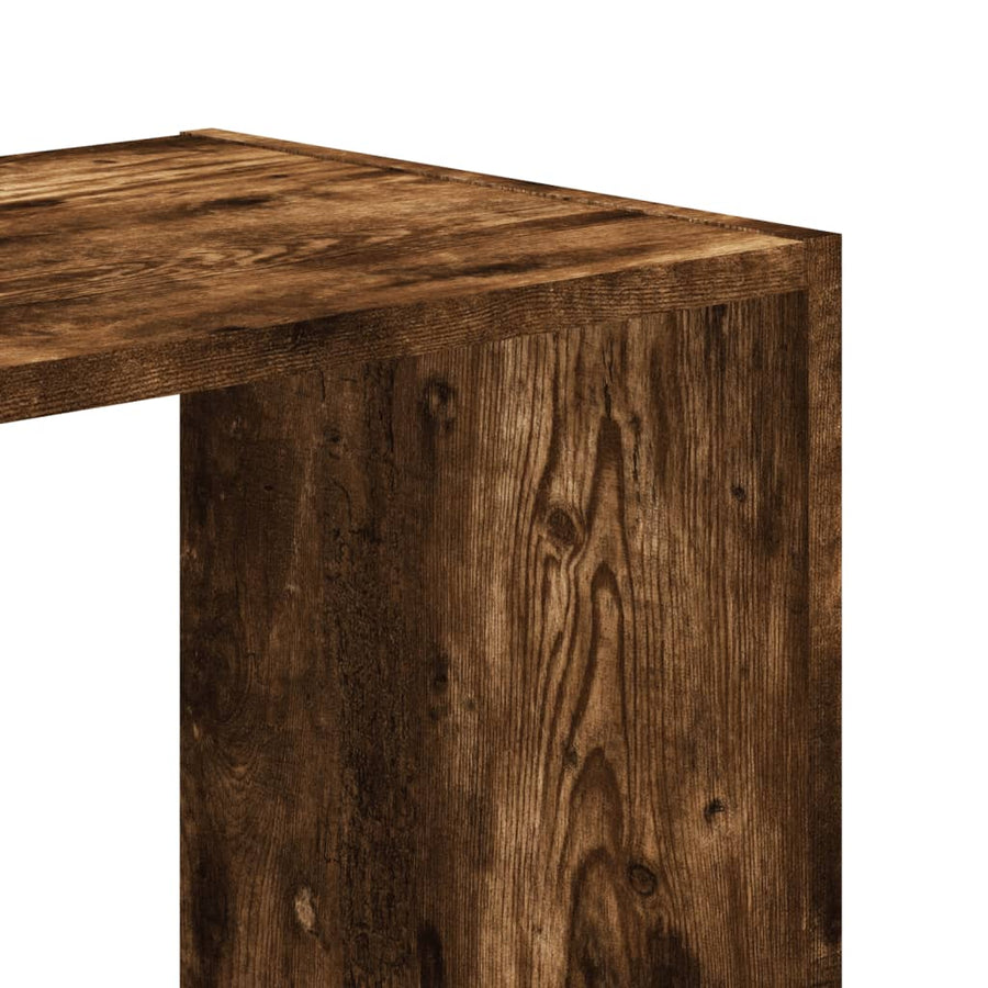 Boekenkast 68,5x32x75 cm bewerkt hout gerookt eikenkleurig