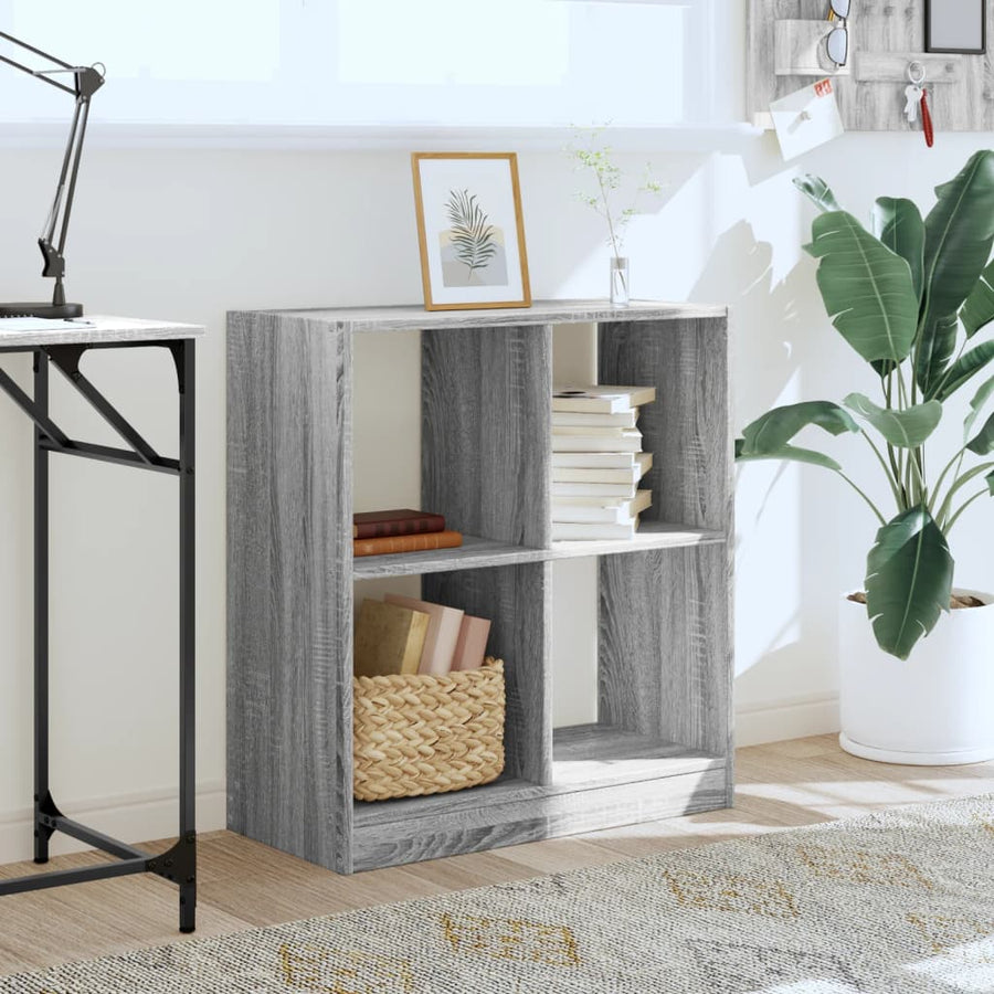 Boekenkast 68,5x32x75 cm bewerkt hout grijs sonoma eikenkleurig
