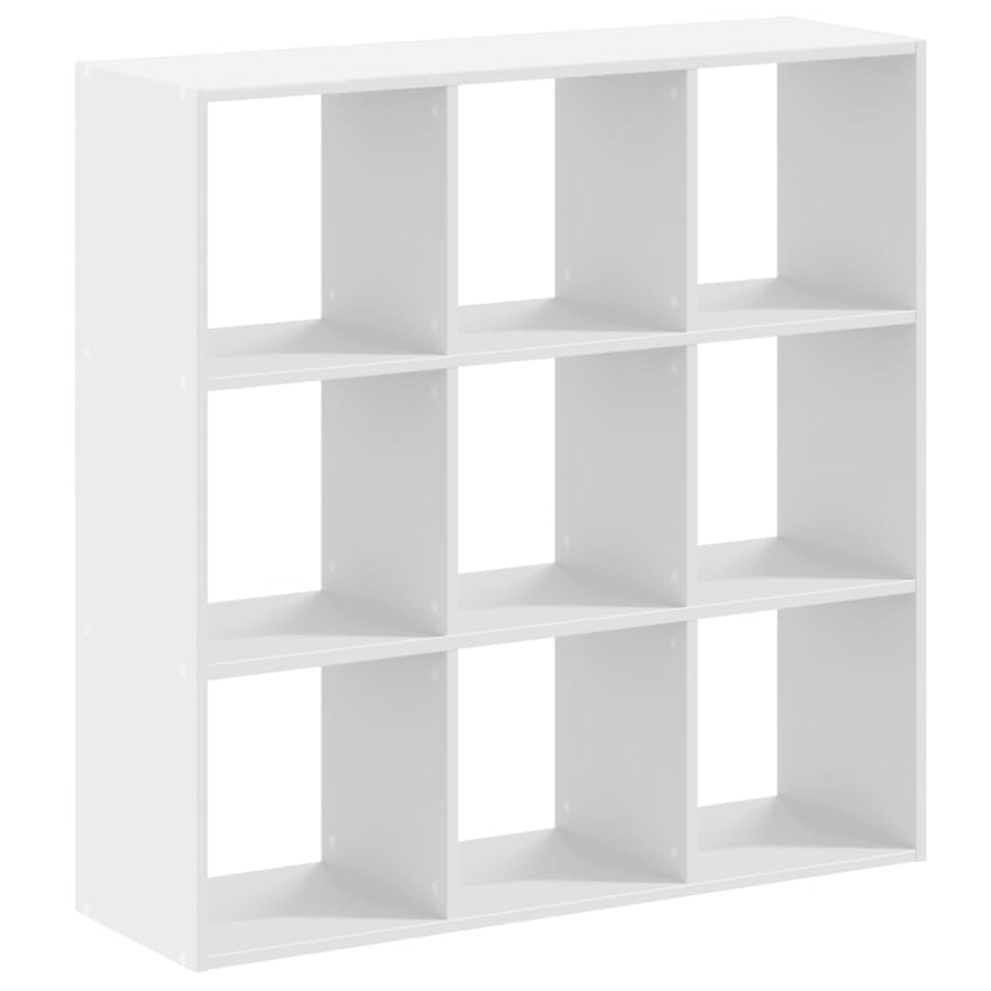 Boekenkast 102x32x102 cm bewerkt hout wit