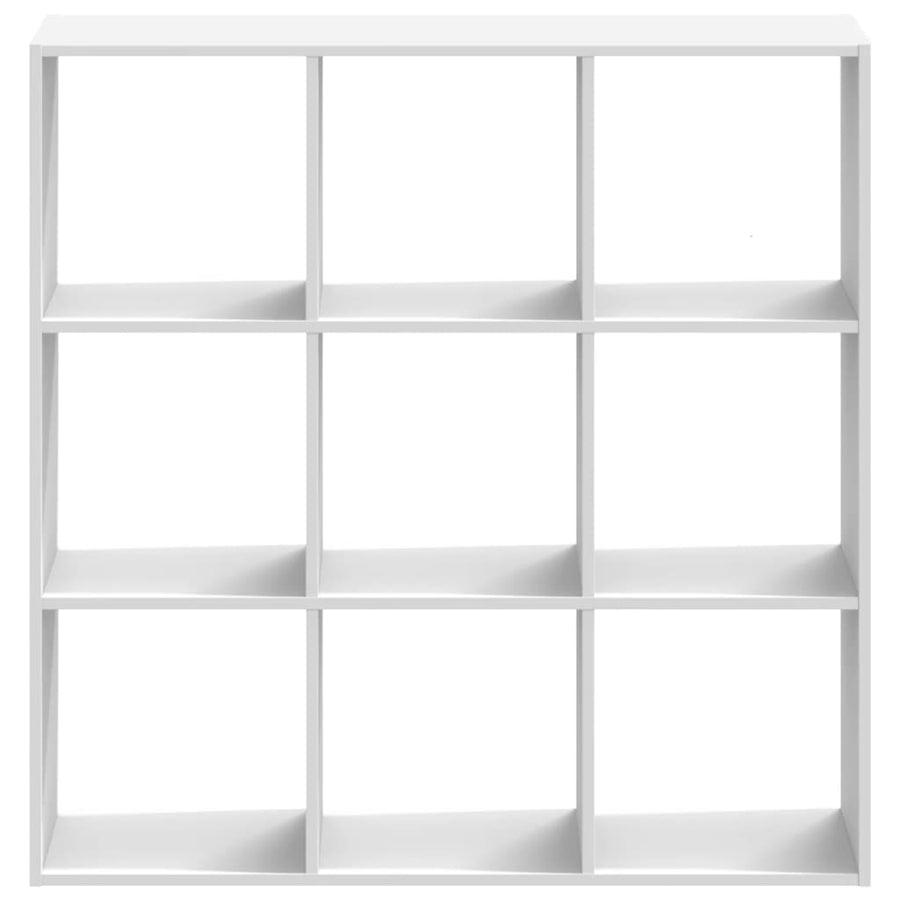 Boekenkast 102x32x102 cm bewerkt hout wit