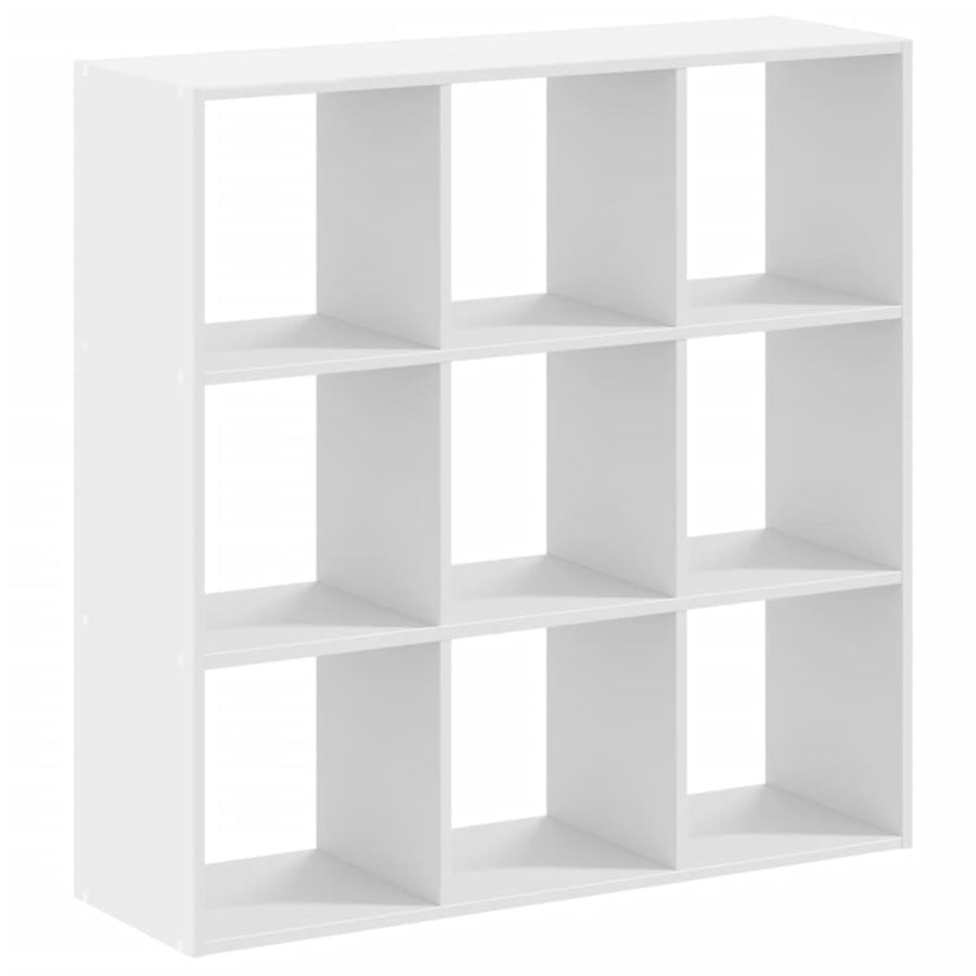 Boekenkast 102x32x102 cm bewerkt hout wit