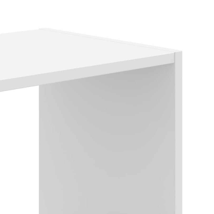 Boekenkast 102x32x102 cm bewerkt hout wit